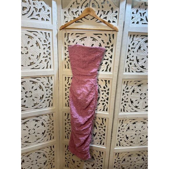 House of CB Tana Pink Strapless Corset Midi Dress Size XS Extra Small - Picture 5 of 10